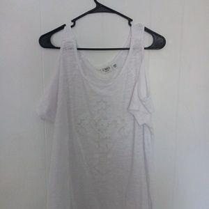 Cato white shirt with unique sleeves and lace